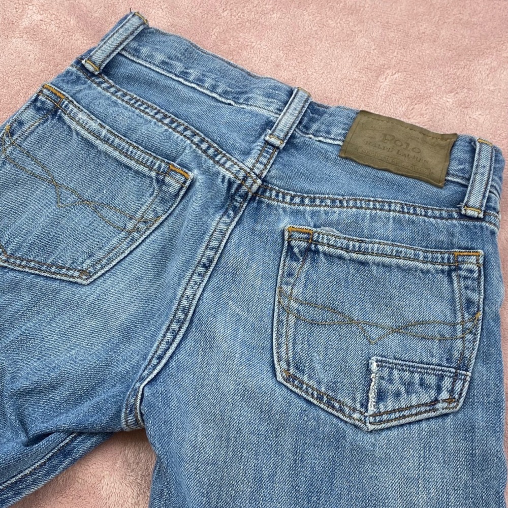 Polo Ralph Lauren Jeans Boys Sullivan Slim Size 8 Blue Distressed Denim Pants